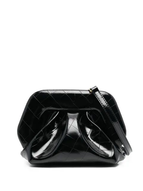 Themoirè crocodile-effect shoulder bag 