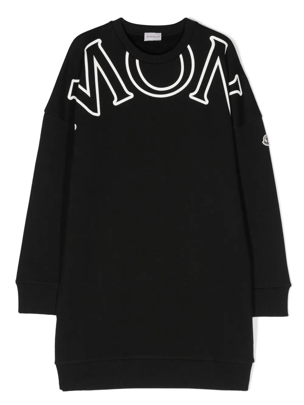 

Moncler Enfant vestido estilo sudadera con logo estampado - Negro