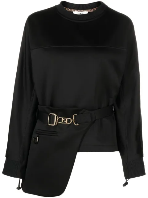 FENDI O'Lock belted sweatshirt
