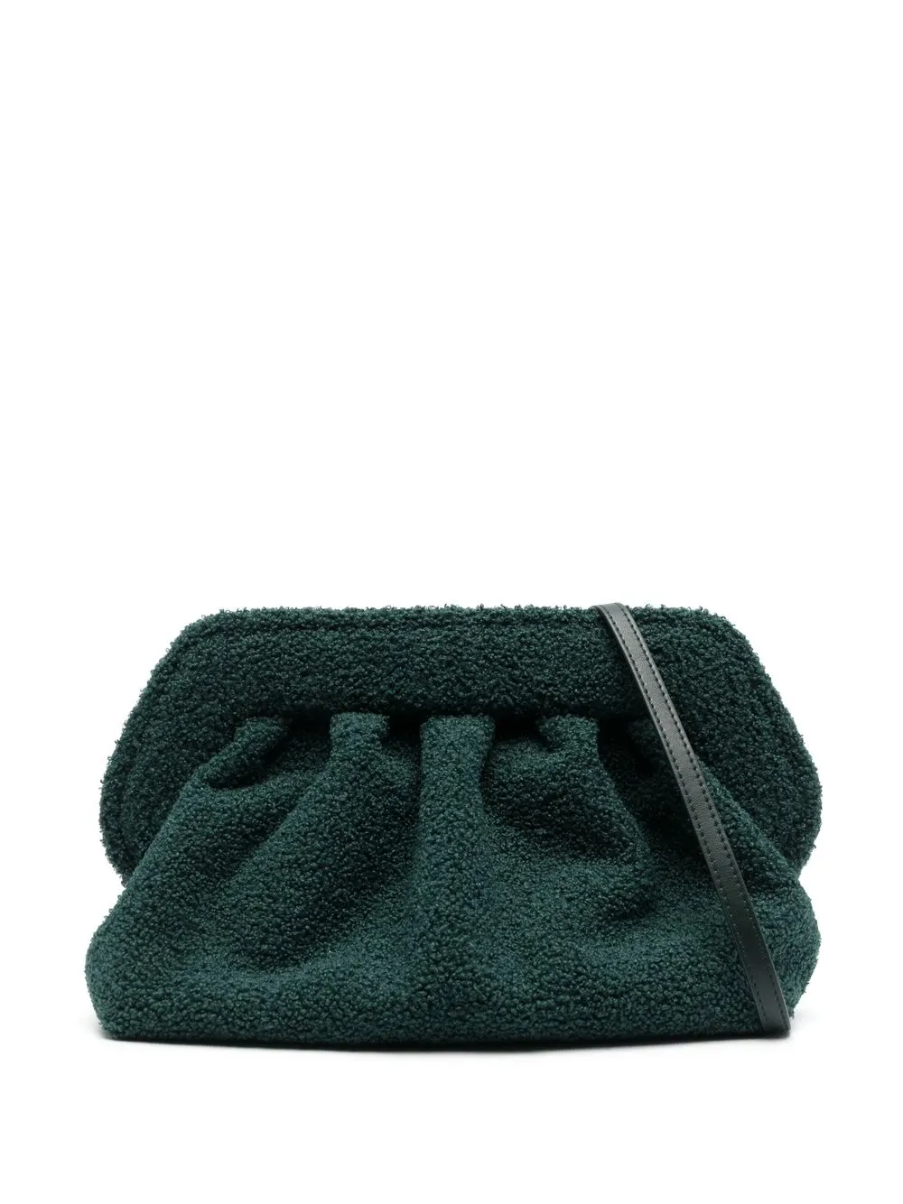 

Themoirè ruched-detail clutch bag - Green