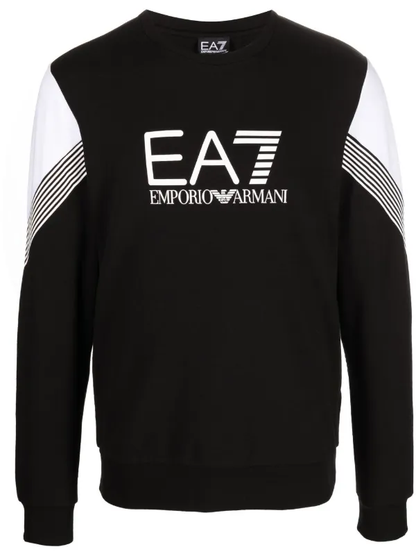 Ea7 Emporio Armani logo-print crew-neck 
