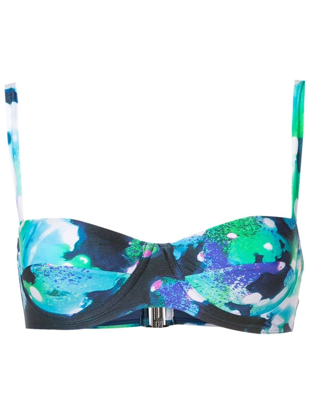 Lenny Niemeyer Coral-print bikini top - Blue