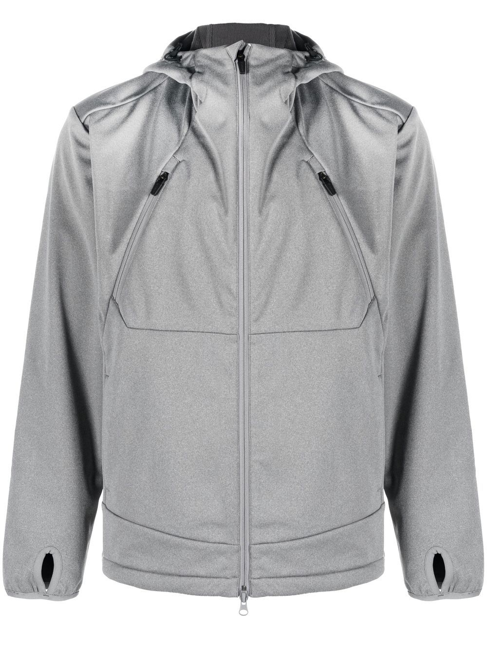 Snow Peak zip-up hooded sports jacket - Grey