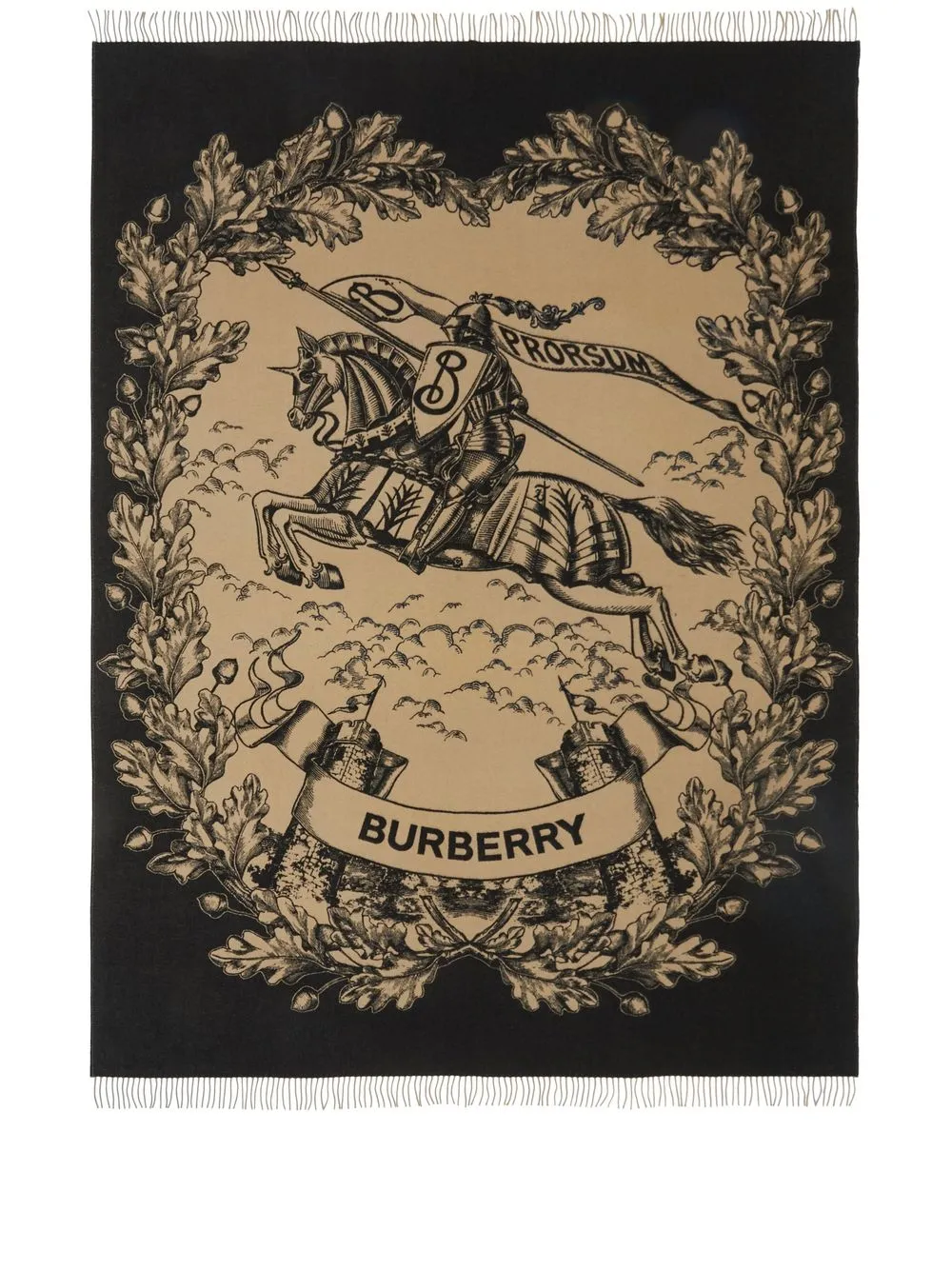 

Burberry EKD knitted blanket - Black