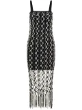 Dion Lee crochet-net layered midi dress - Black