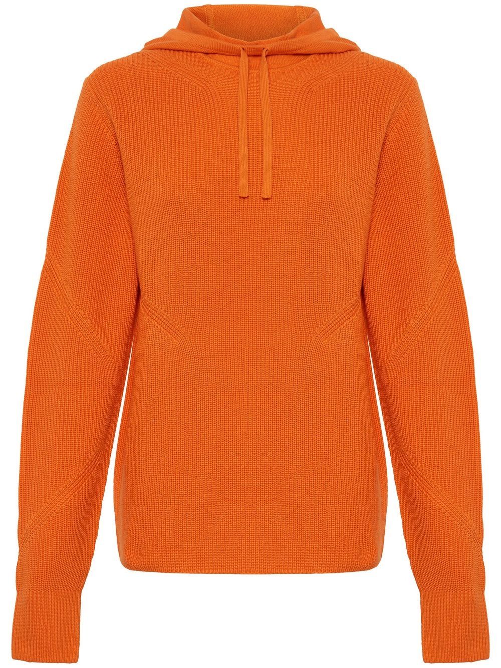 Dion Lee Engineered Ribbed Hoodie In Orange