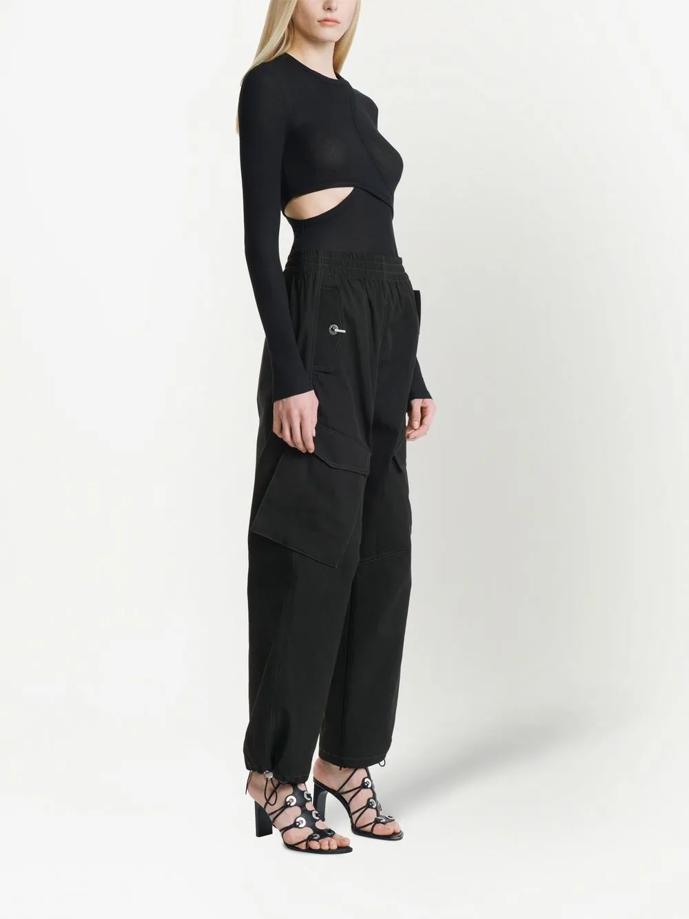DION LEE MODULAR LAYERED LONG-SLEEVE TOP