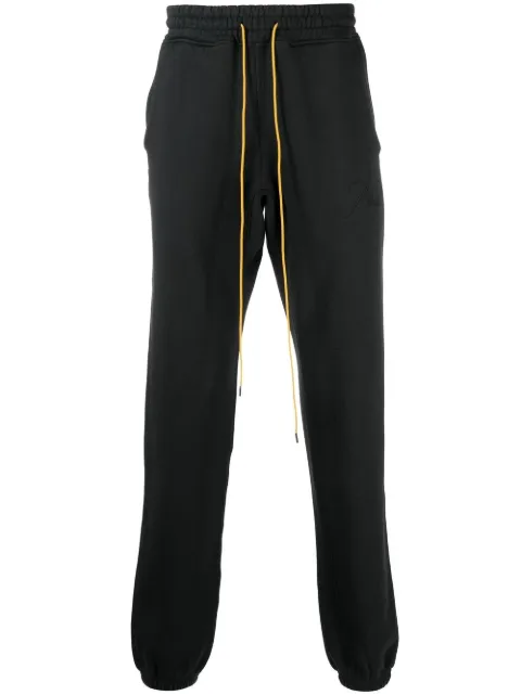 RHUDE cotton drawstring track pants