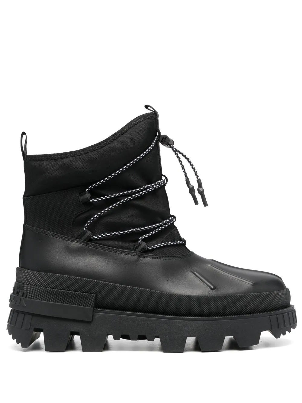 

Moncler lace-up leather ankle boots - Black