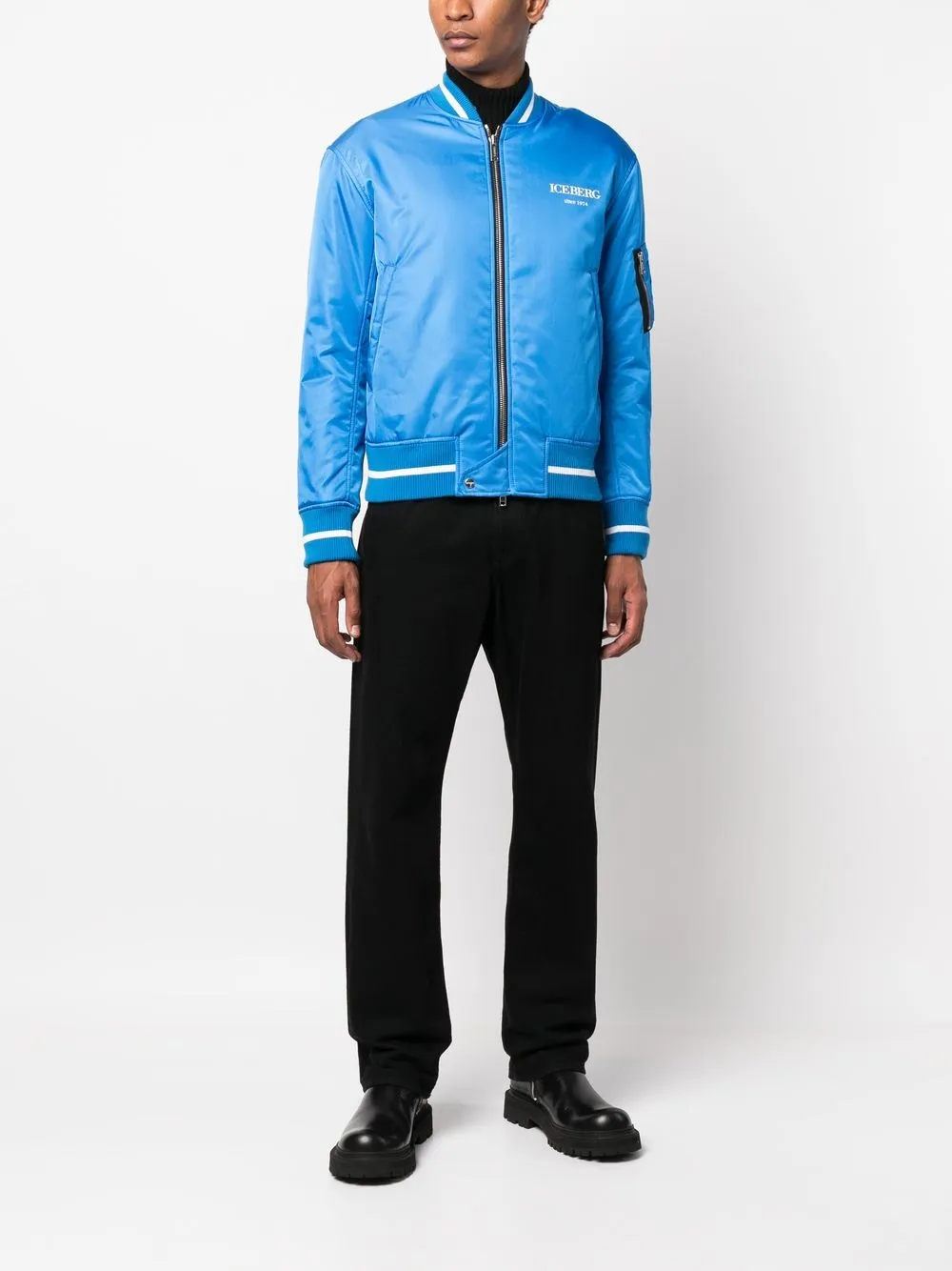 Iceberg logoprint Bomber Jacket Farfetch