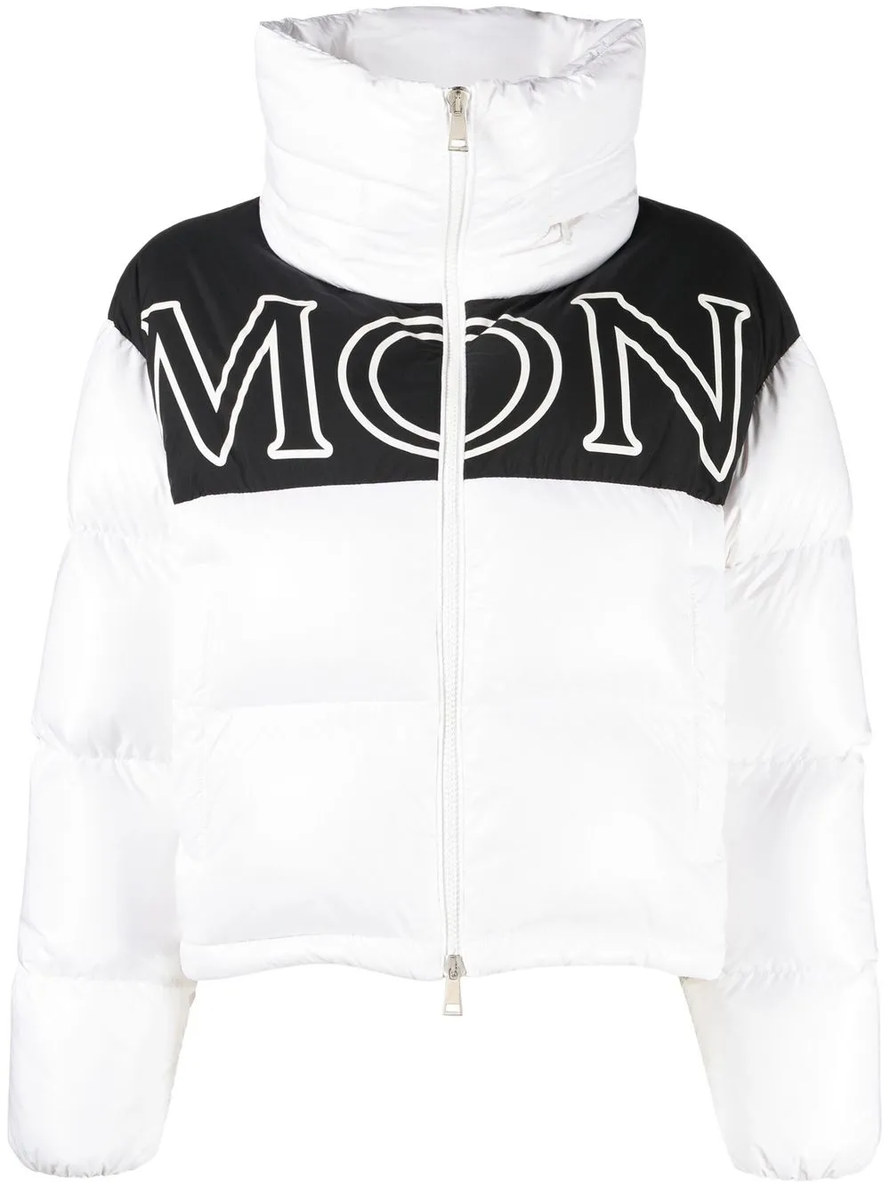 

Moncler Gers two-tone puffer jacket - White