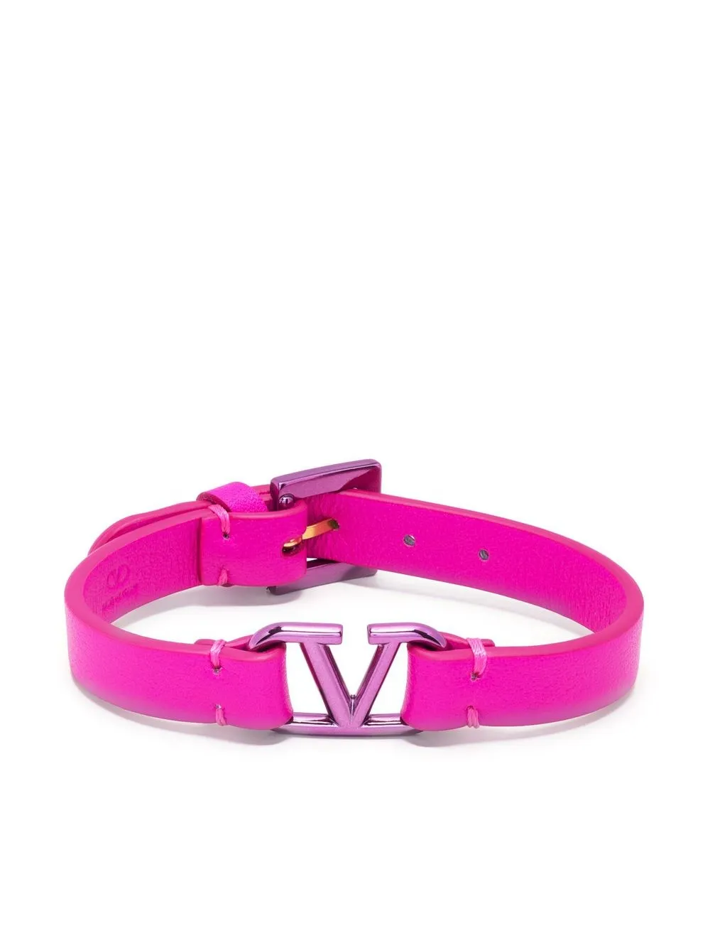 

Valentino Garavani VLogo leather bracelet - Pink