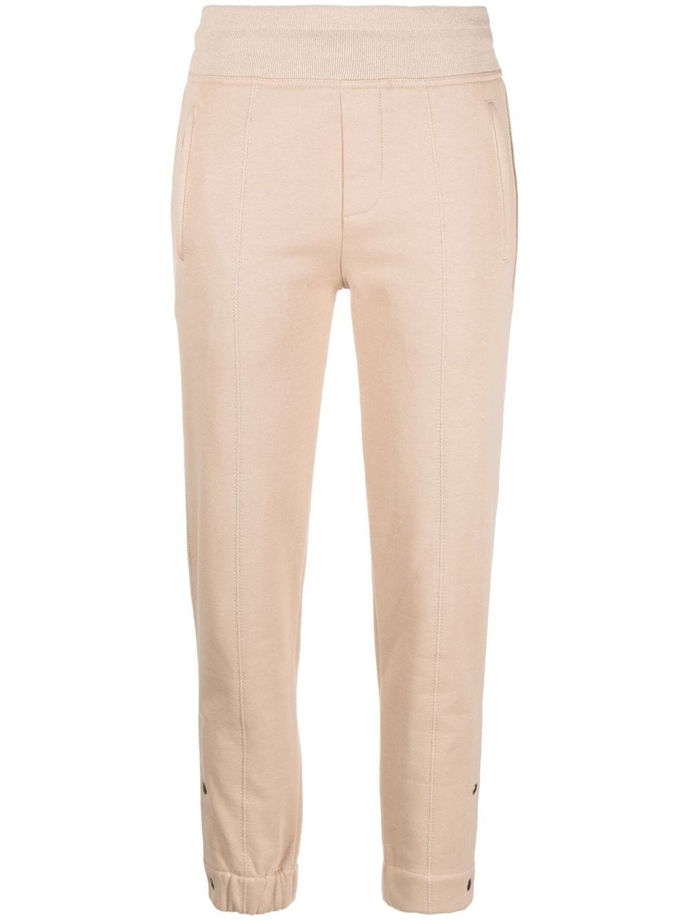 Agnona Logo-patch Track Pants In Nude