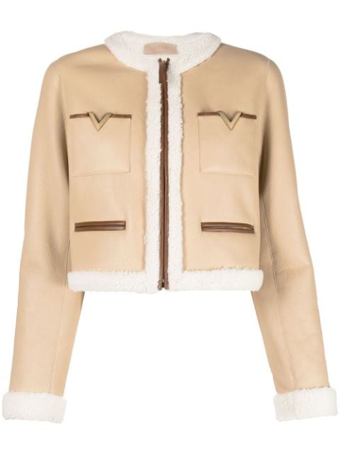 Valentino cropped shearling jacket