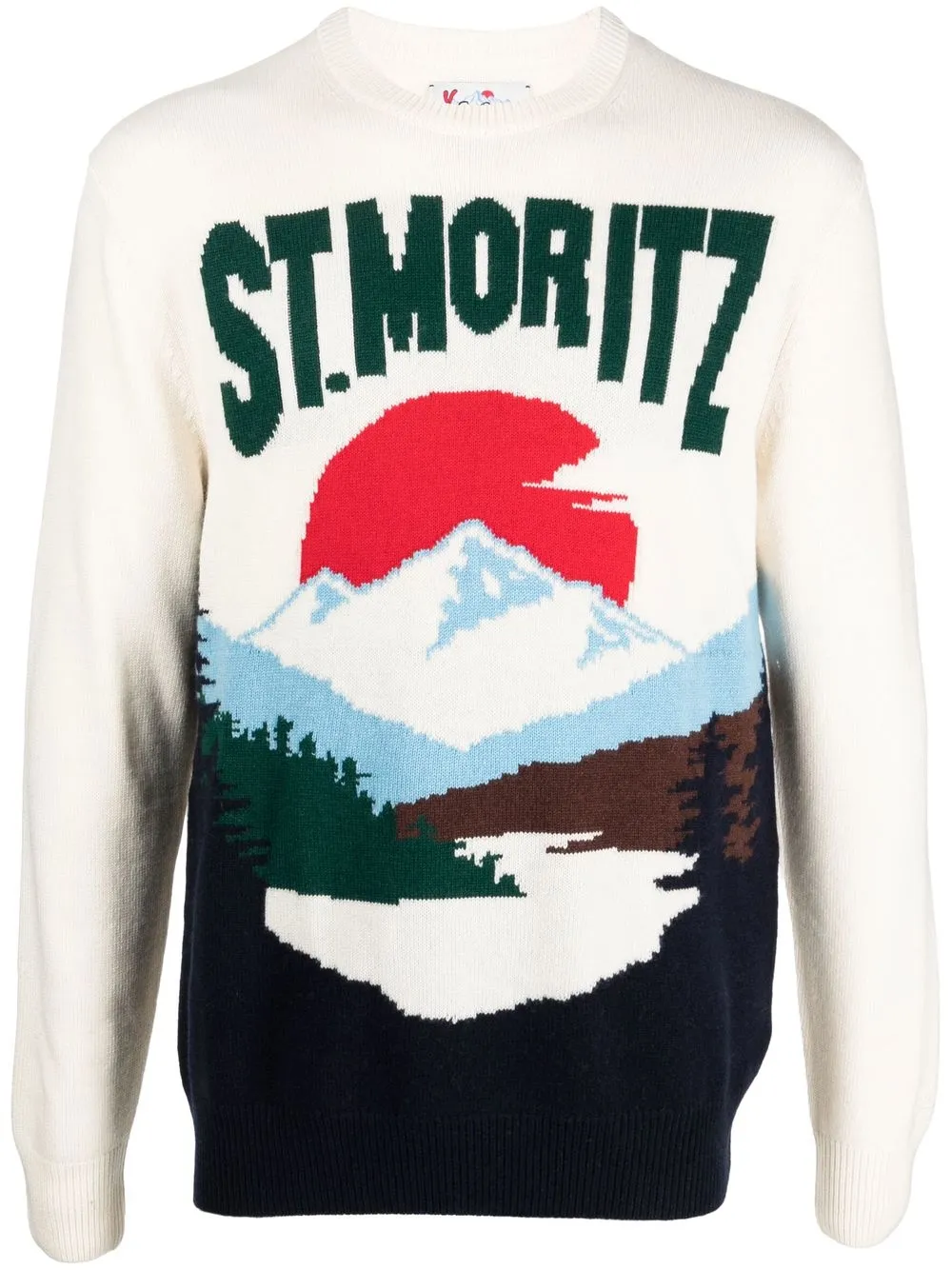 

MC2 Saint Barth St. Moritz intarsia-knit jumper - White