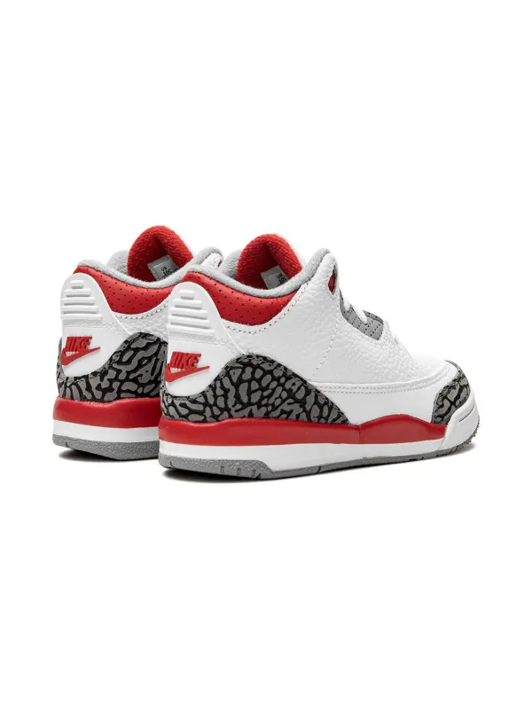 Jordan 3 red and white on sale