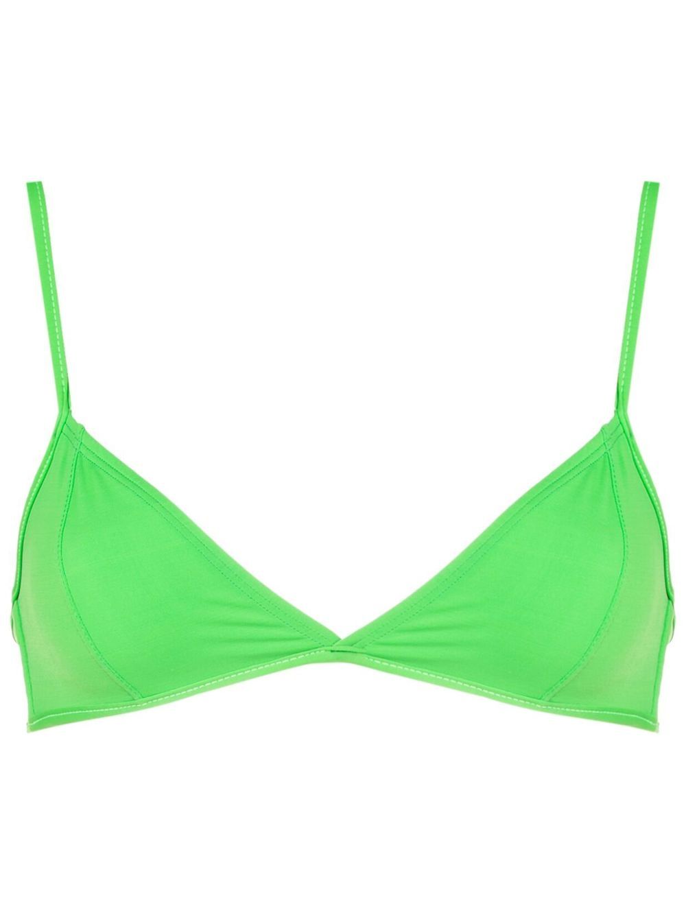 Lenny Niemeyer Triangle Bikini Top In Green