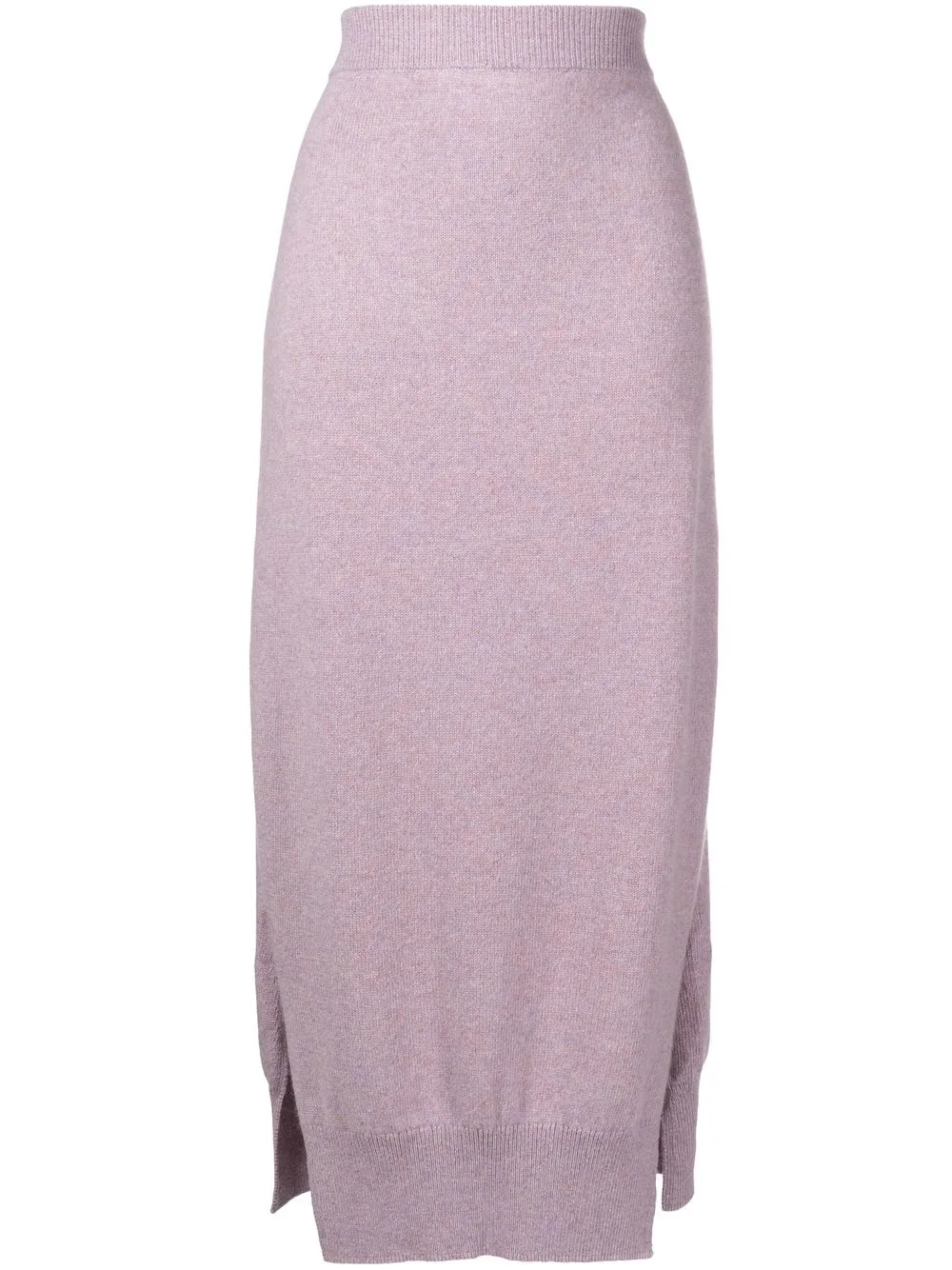 

Barrie side-slit knit skirt - Purple