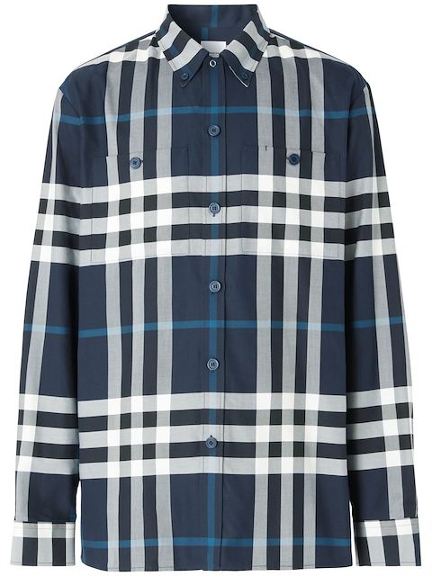 Burberry check twill shirt