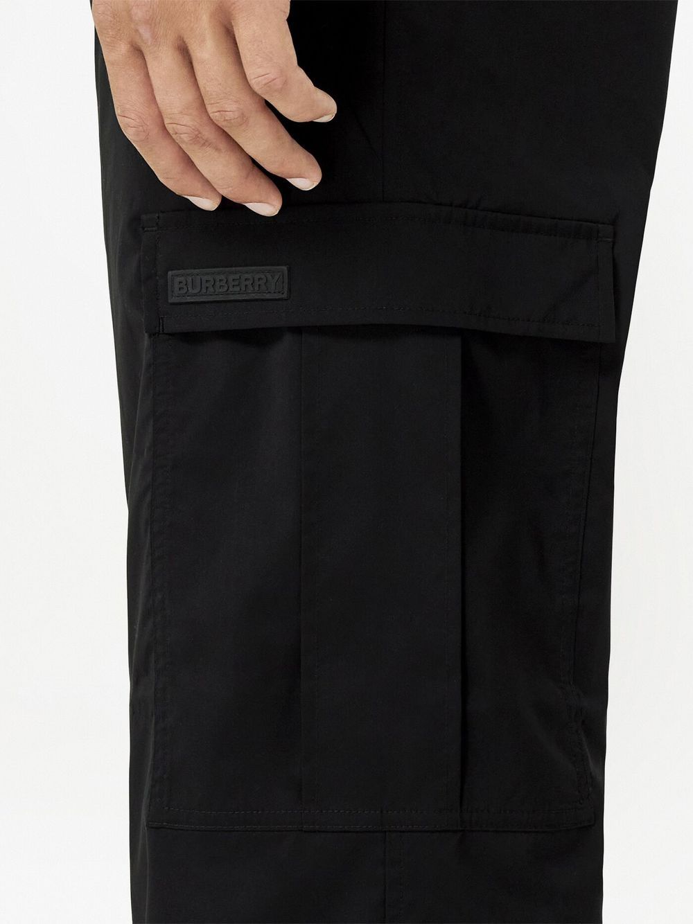 Burberry logo-detail Cargo Trousers | Black | FARFETCH UK