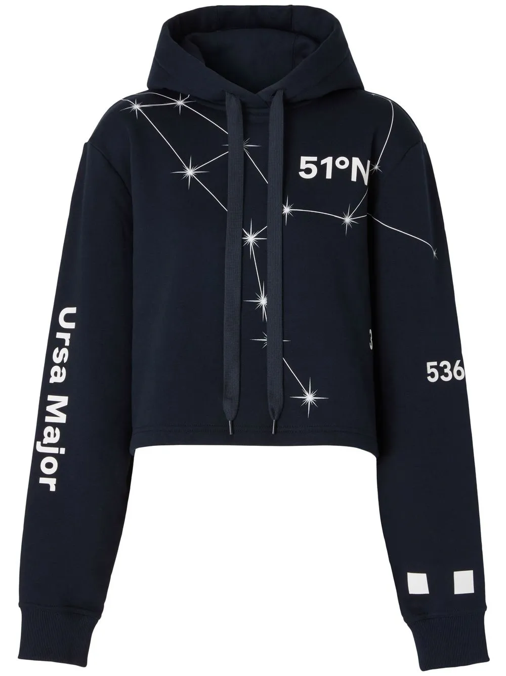 

Burberry Constellation-print cropped hoodie - Black