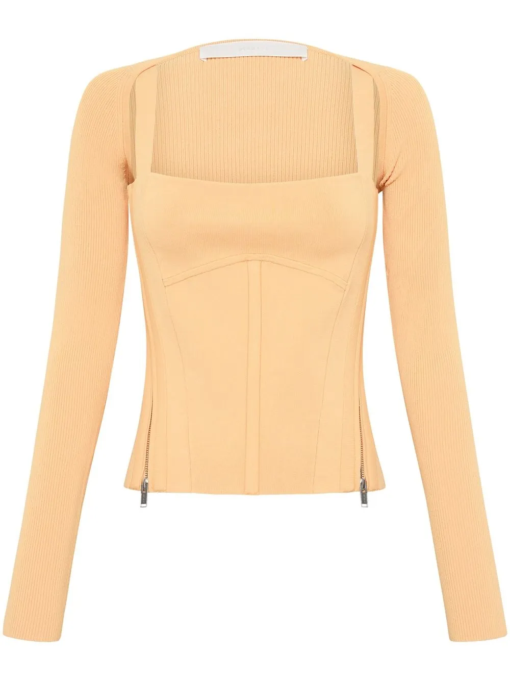 

Dion Lee Moto zip-detail corset - Orange