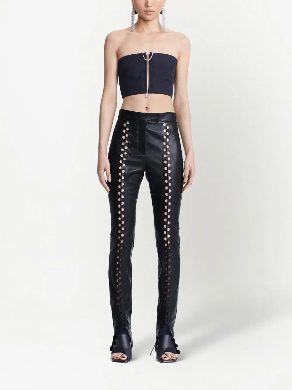 Dion Lee Leren broek - Zwart