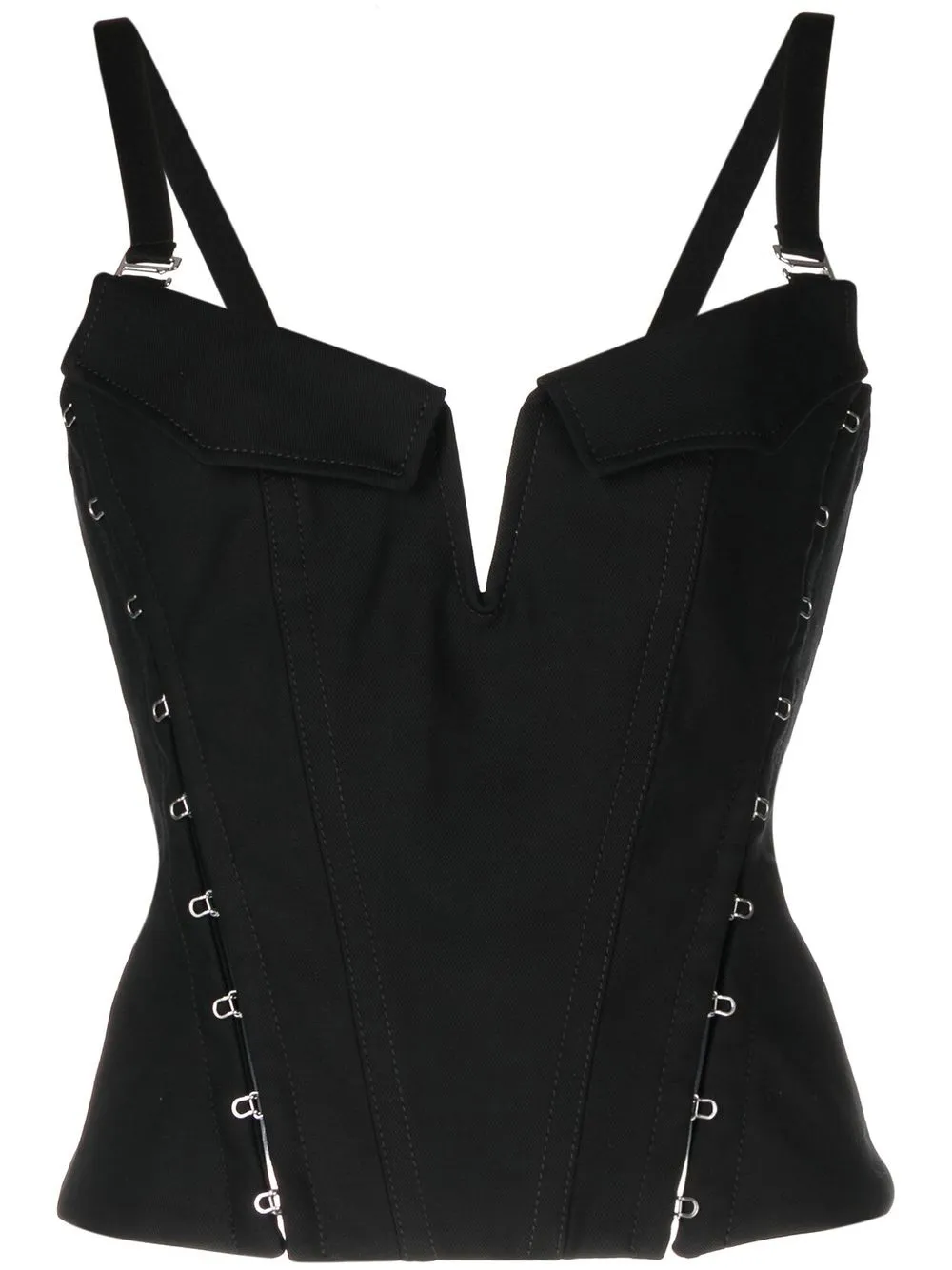 

Dion Lee corset con detalles plateados - Negro