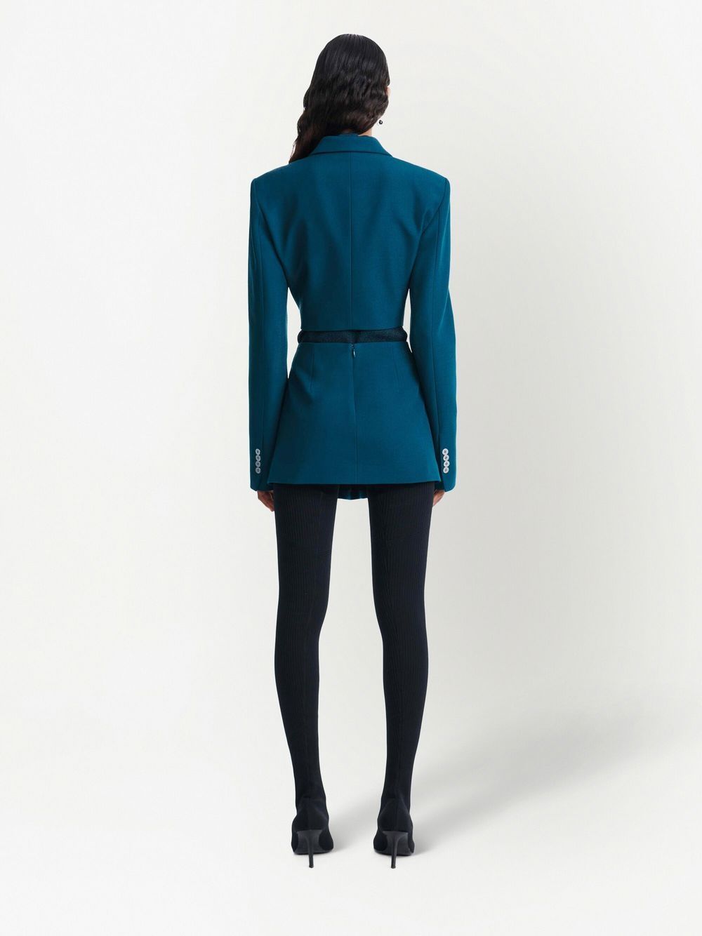 Shop Dion Lee Split-hem Mini Skirt In Blue