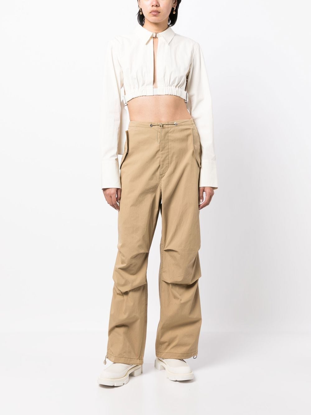 Dion Lee Elastische blouse - Beige