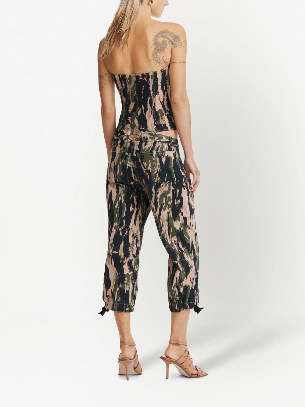 V-WIRE CAMOUFLAGE CORSET TOP