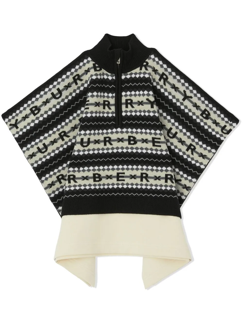 

Burberry Kids chamarra estilo capa con logo - Blanco