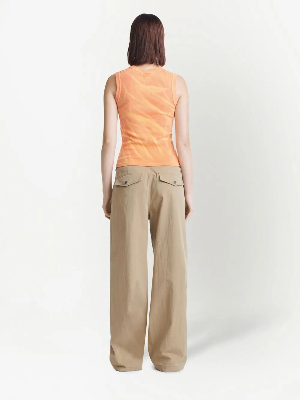 Shop Dion Lee Straight-leg Cargo Trousers In Neutrals