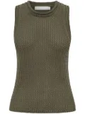 Dion Lee Grid Mesh tank top - Green