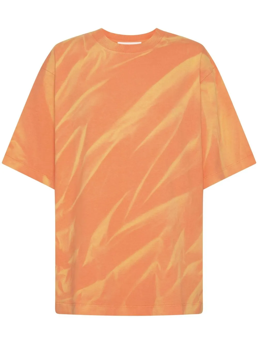 

Dion Lee crinkle-effect cotton T-Shirt - Orange