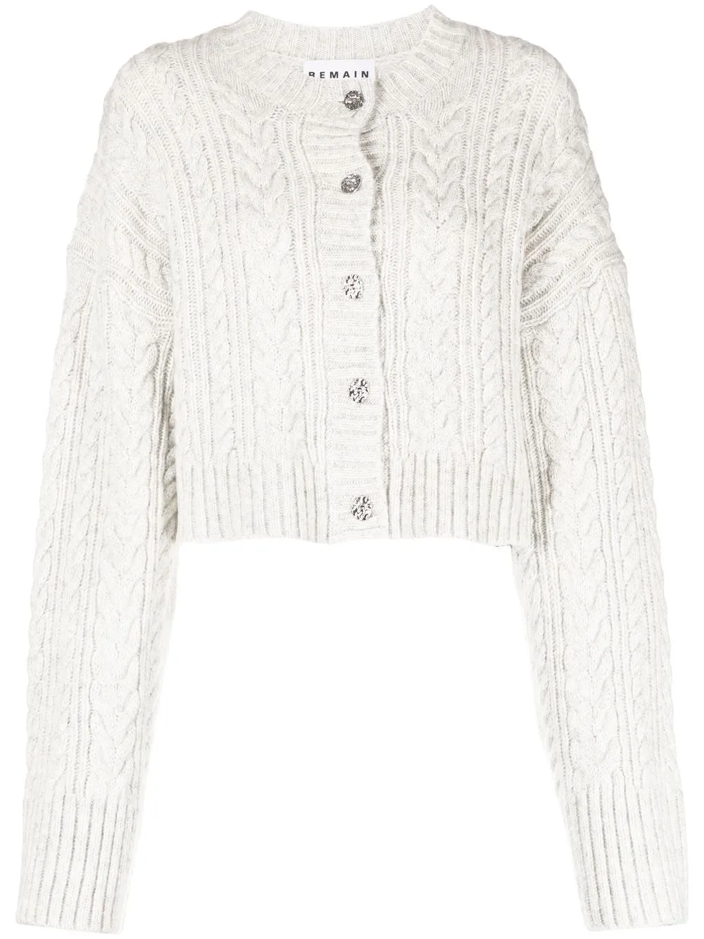 ROTATE cable-knit wool-blend Cardigan - Farfetch