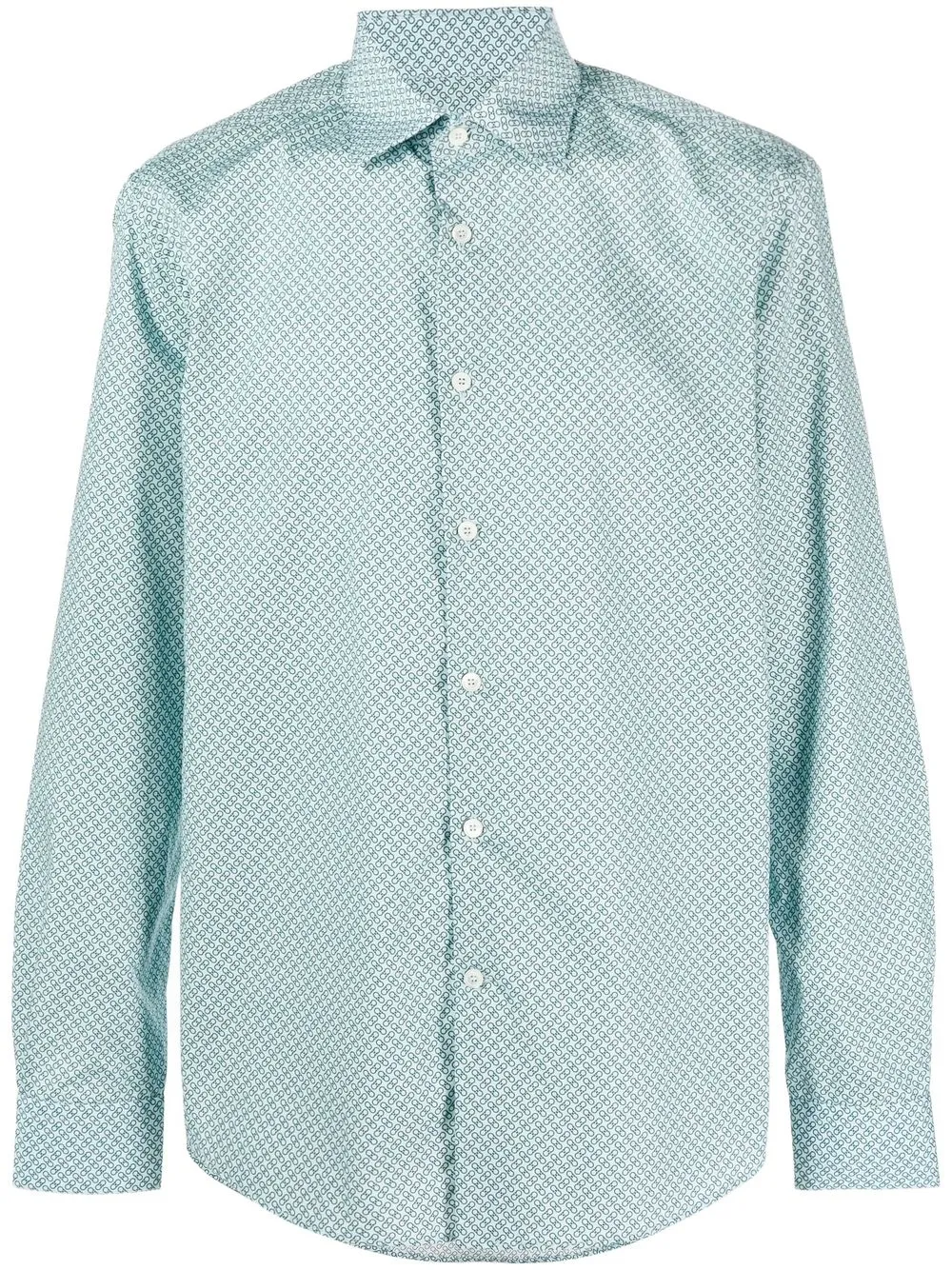 

Salvatore Ferragamo camisa con estampado Gancini - Azul
