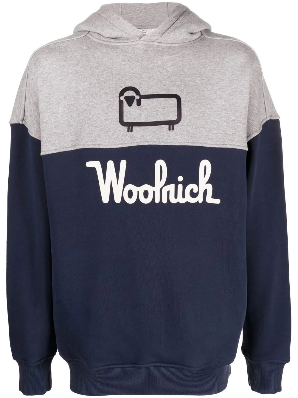 

Woolrich hoodie con logo y diseño color block - Azul