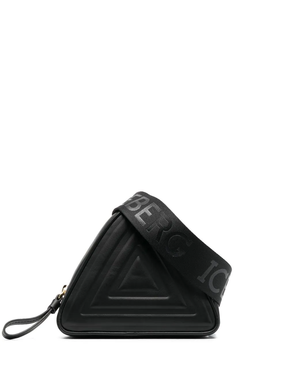 Iceberg Marsupio a triangolo in pelle - Nero