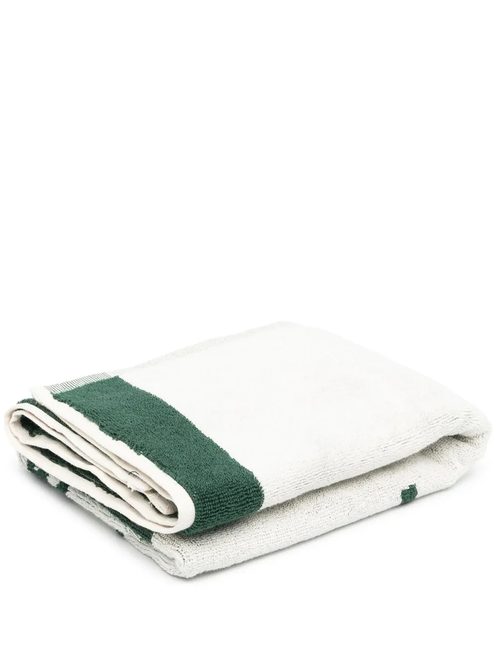 

Palmes logo print organic-cotton towel - White