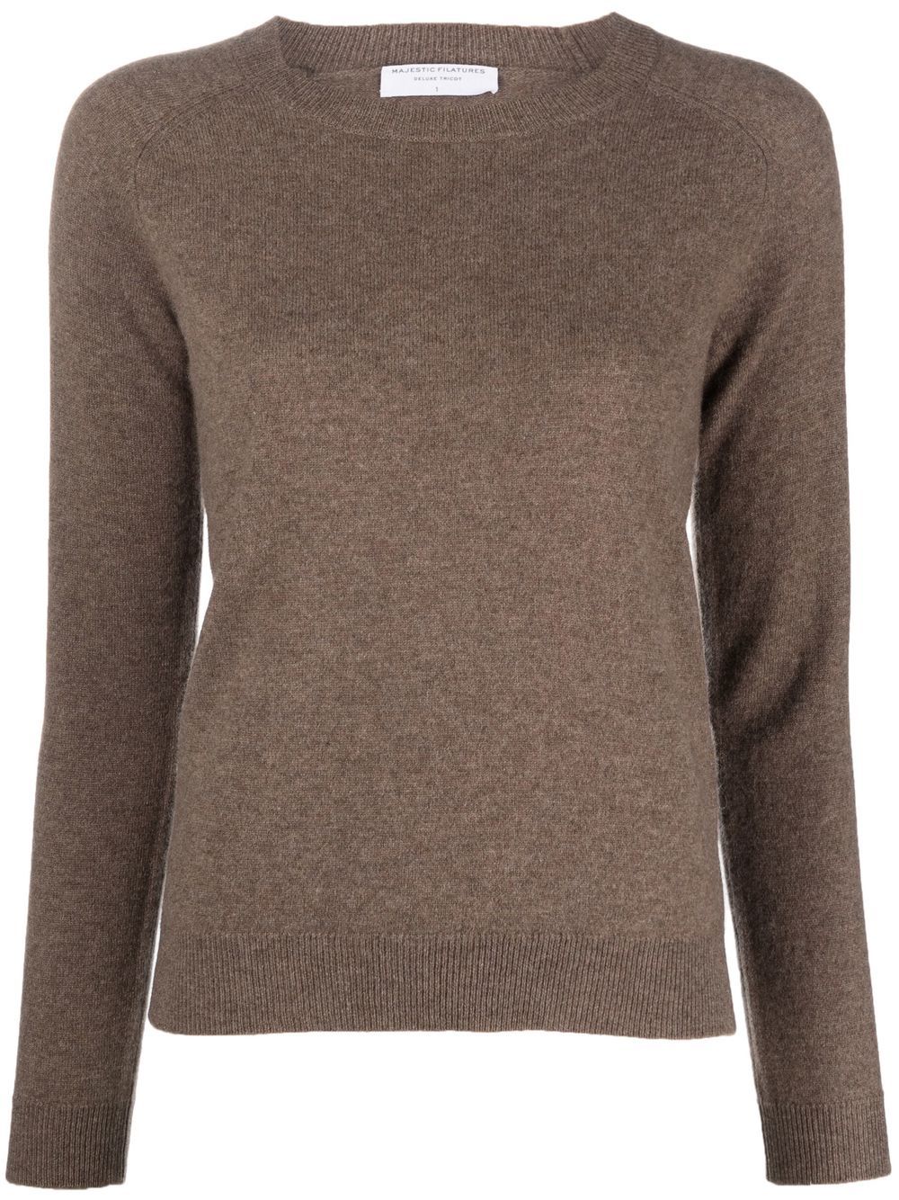 

Majestic Filatures fine-knit cashmere jumper - Brown