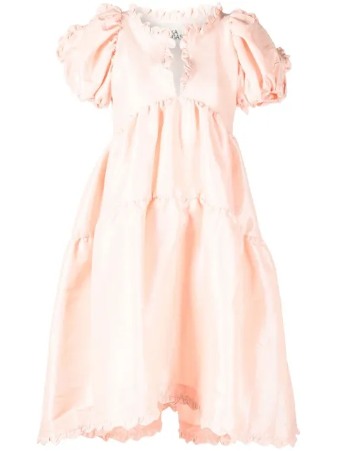 Kika Vargas Leana puff-sleeve dress