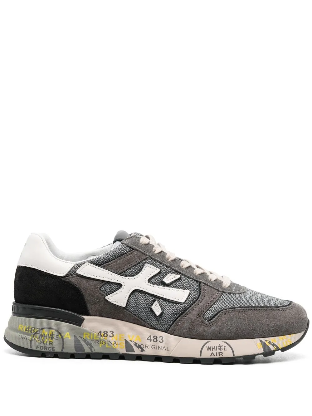 

Premiata Mick panelled low-top sneakers - Grey