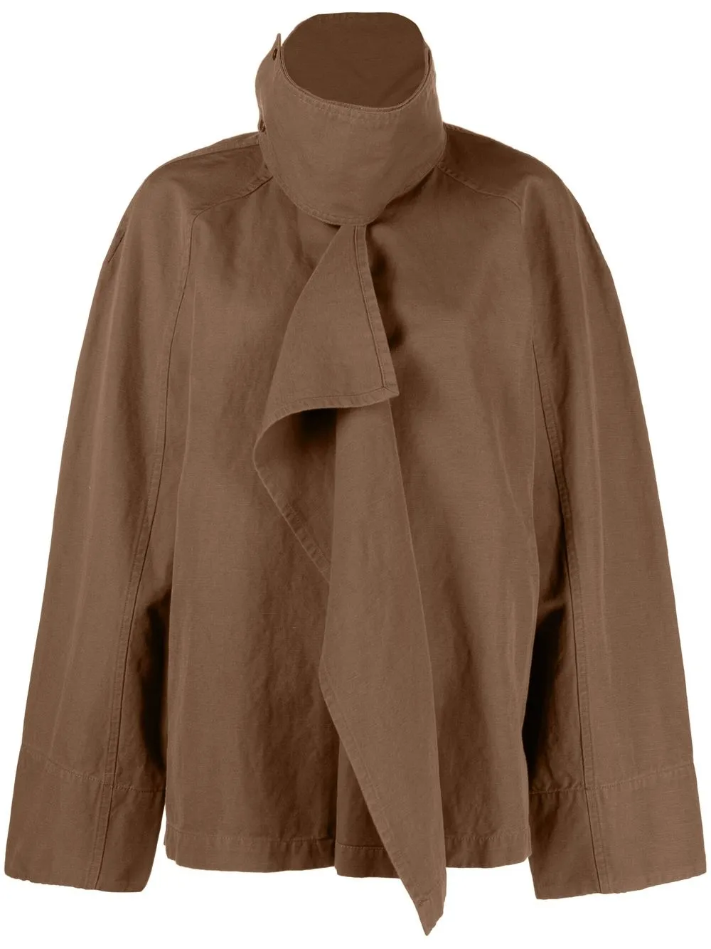 

Lemaire gathered cotton top - Brown