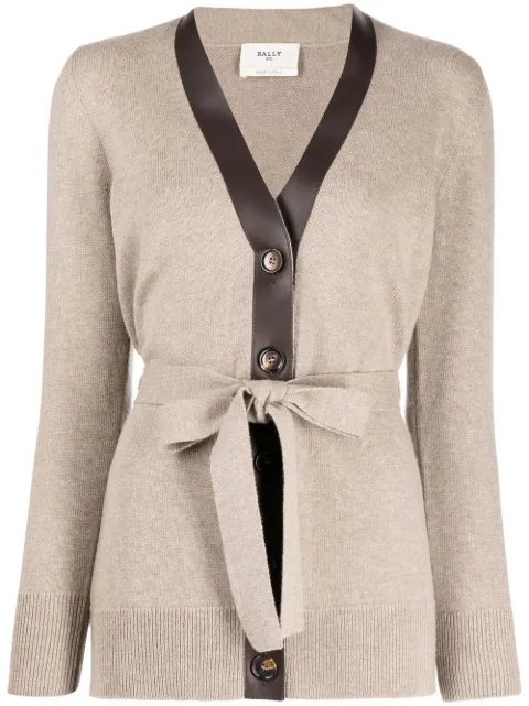 Bally tie-waist wool cardigan