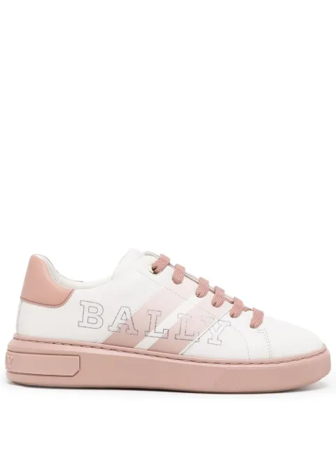 Bally glitter-logo side-stripe sneakers