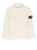 Stone Island Junior logo-patch roll-neck jumper - Neutrals