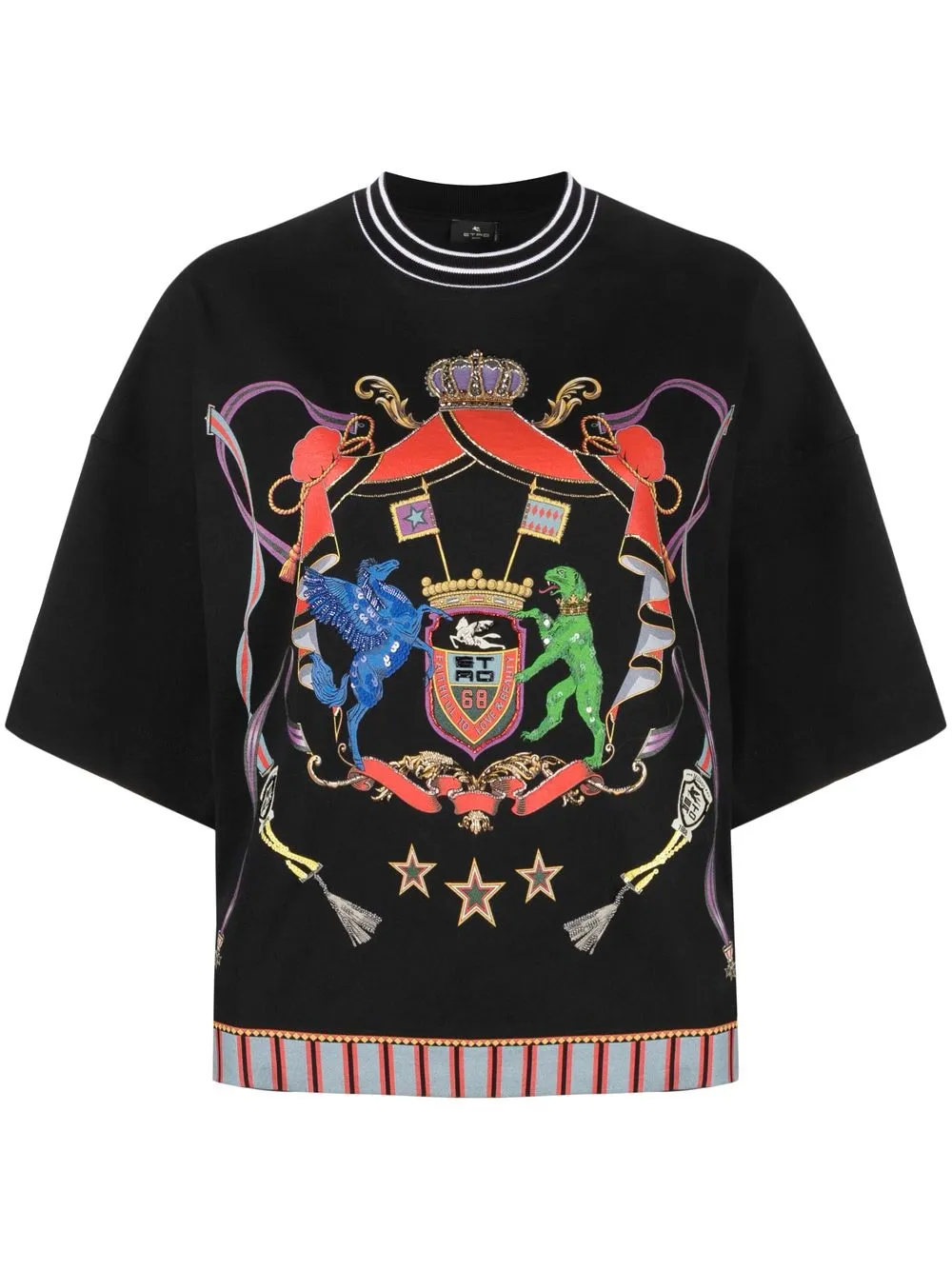 

ETRO Pegaso Circus short-sleeve top - Black