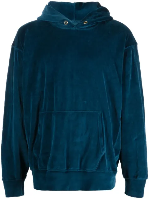 velour relaxed-cut hoodie