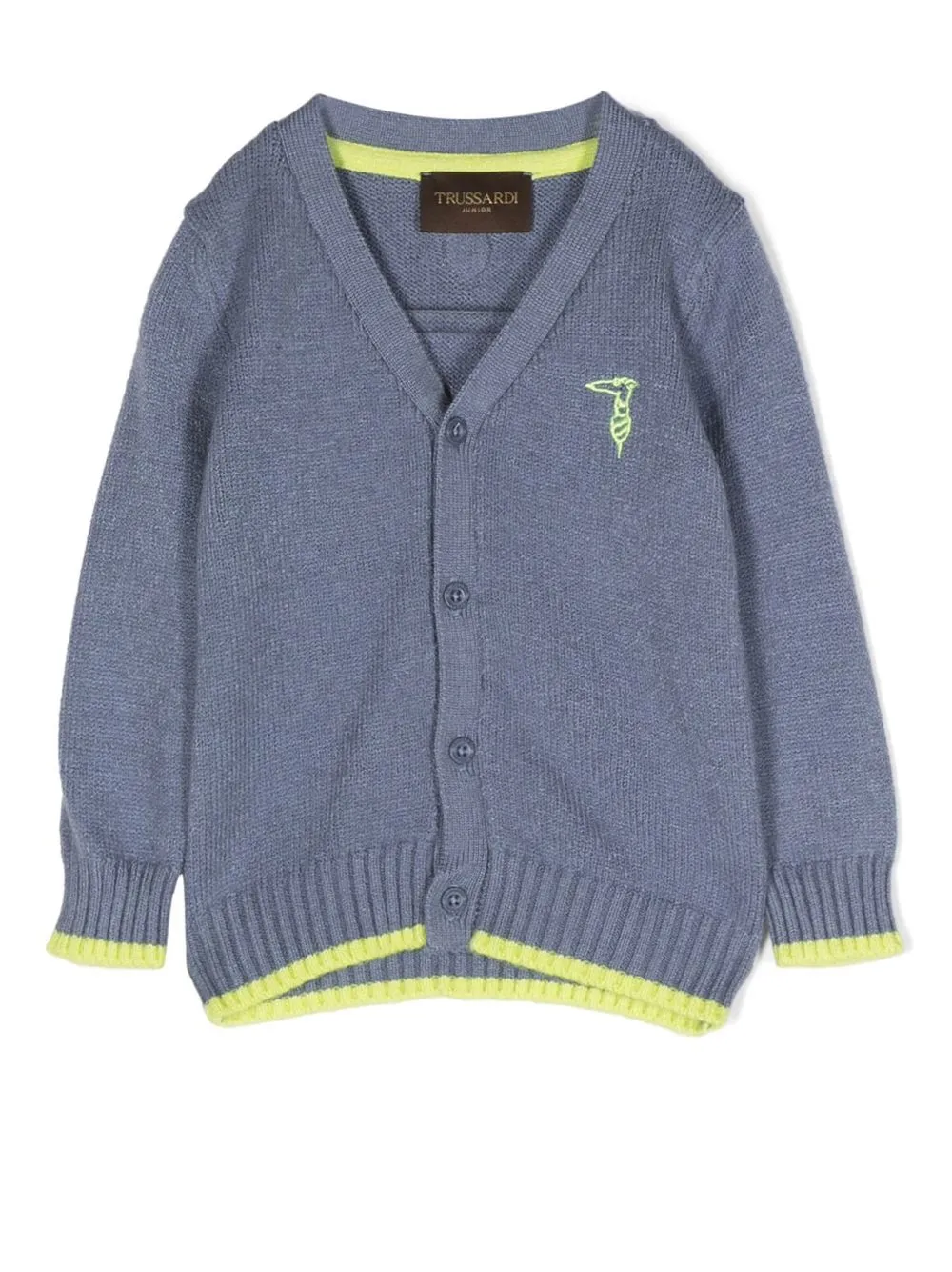 

TRUSSARDI JUNIOR cárdigan con logo bordado - Azul